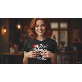 My Heart Belongs to a Bass Player Funny Musician Tri-Blend Shirt