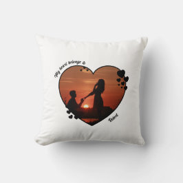 My heart belongs to customized wife anniversary  kissen