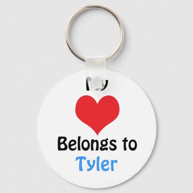 My heart Belongs to Tyler Schlüsselanhänger (Vorderseite)