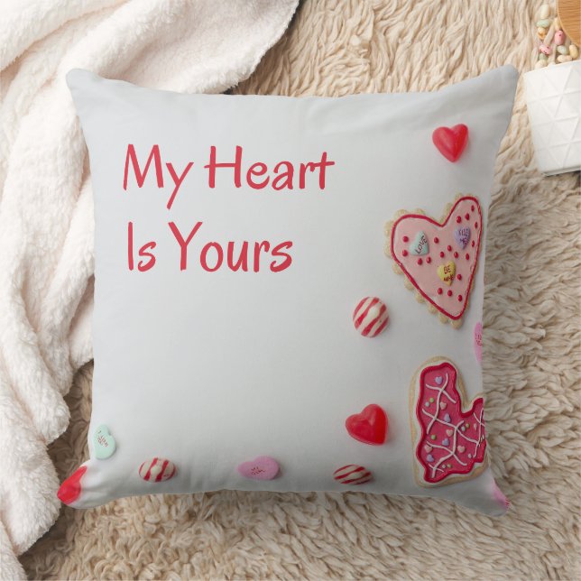 My Heart Is Yours  cute Valentine design Kissen (Decke)