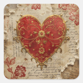 My Heart Quadratischer Aufkleber