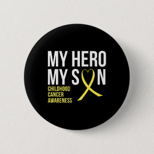 My Held My Son Childhood Cancer Awareness T-Shirt Button