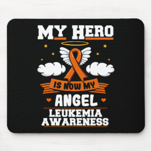 My Hero Is Now My Angel Leukemia Green Ribbon Clou Mousepad