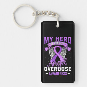 My Hero is Now My Angel Overdose Awareness Support Schlüsselanhänger