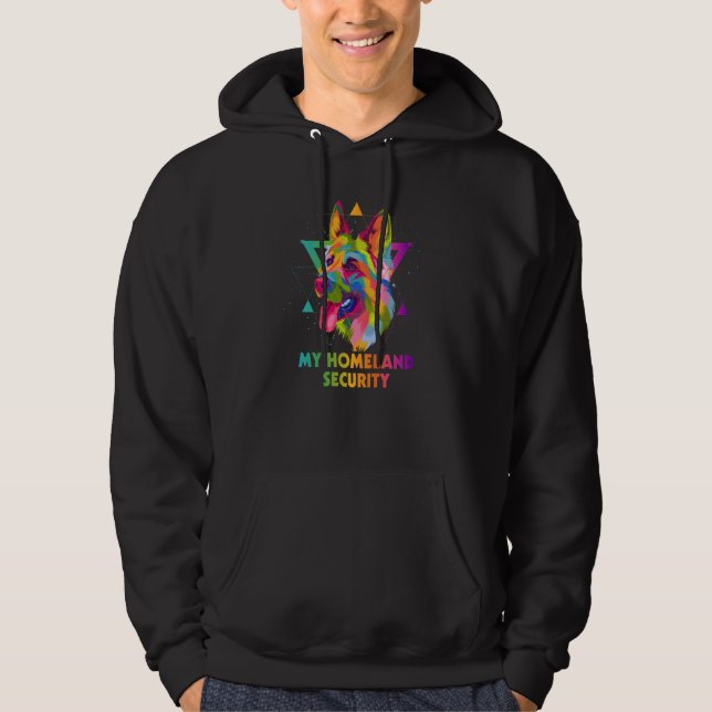 My Homeland Security German Shepherd Shepard Humor Hoodie (Vorderseite)