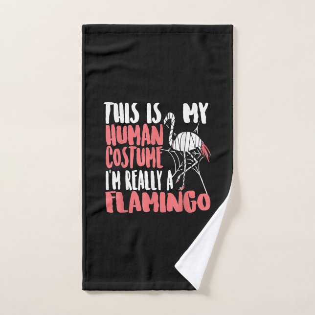 My Human Costume Im Really A Flamingo Mummy Cute Handtuch (Handtuch)