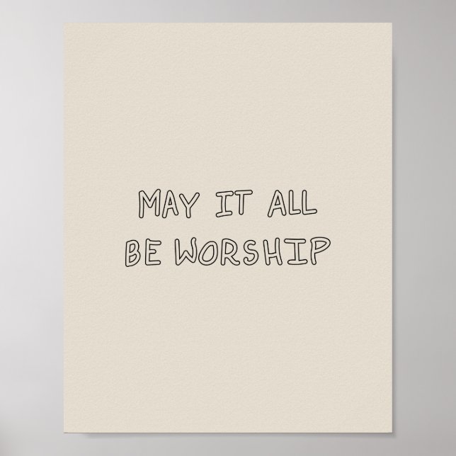 My it all be worship outline poster (Vorne)