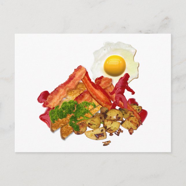 My Ketchup Gone Squatchin for Bacon Breakfast Postkarte (Vorderseite)