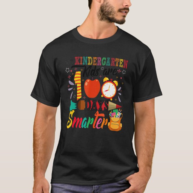 My Kindergarten Kids Are 100 Days Smarter 100 Days T-Shirt (Vorderseite)