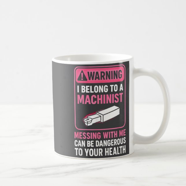 My Knight In Machinist Wife Girlfriend Funny Anniv Kaffeetasse (Rechts)