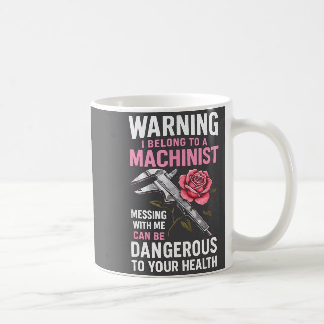 My Knight In Machinist Wife Girlfriend Funny Anniv Kaffeetasse (Rechts)