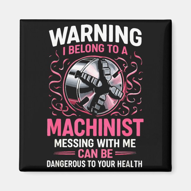 My Knight In Machinist Wife Girlfriend Funny Anniv Magnet (Vorne)