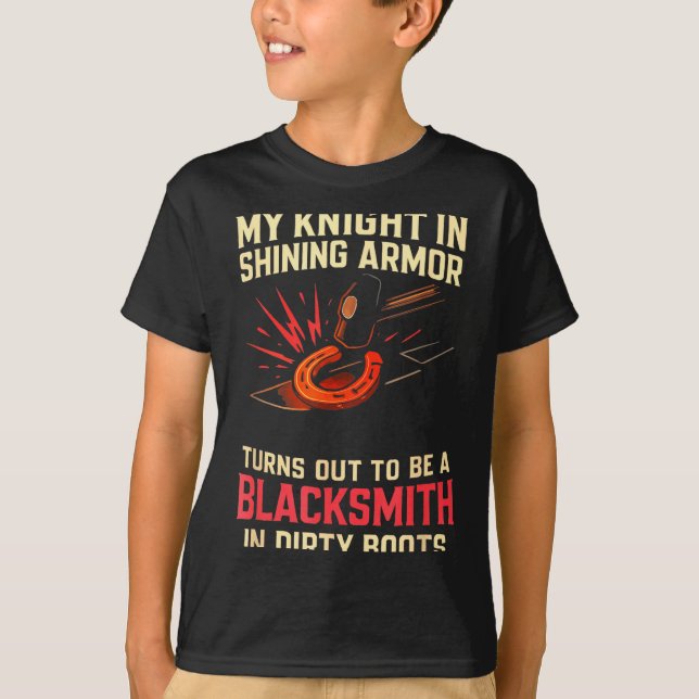 My Knight In Shining Funny Blacksmith Wife Women F T-Shirt (Vorderseite)