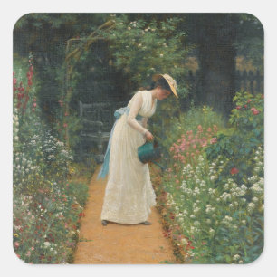 My Lady's Garden Leighton Quadratischer Aufkleber