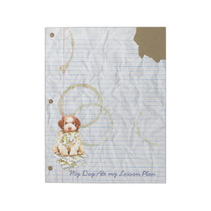 My Lagotto Ate My Lessingplan Notepad Notizblock