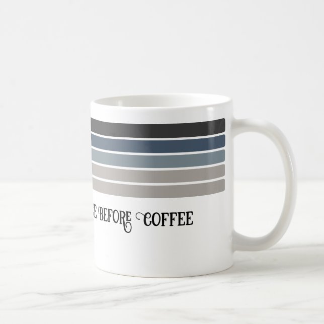 My Level of Patience Before Coffee’ Thin Line Desi Kaffeetasse (Rechts)