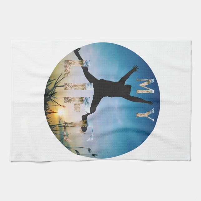 My Life – Inspirational Nature Design Apron Geschirrtuch (Horizontal)