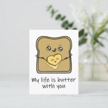 My life is butter with you postcard postcrossing