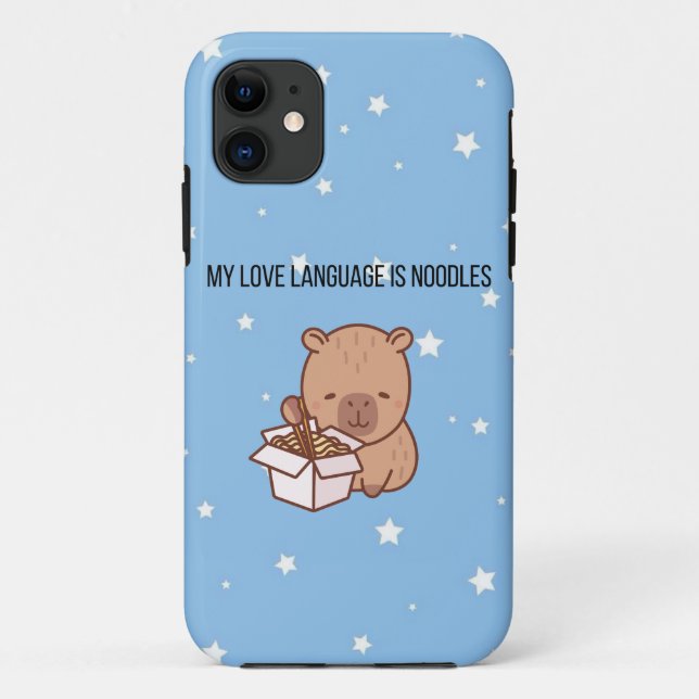 My Love Language Is Noodles | Kawaii Capybara iPho Case-Mate iPhone Hülle (Rückseite)