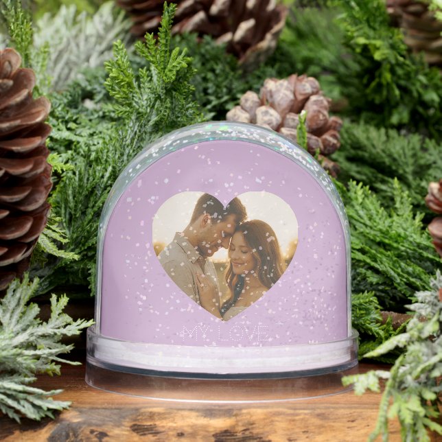 My love Minimal couple custom Snow Globes (Hiver)