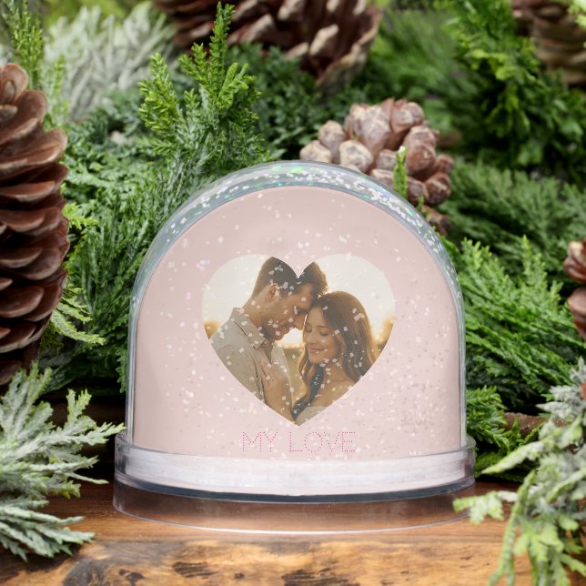My love Minimal couple custom Snow Globes (Hiver)