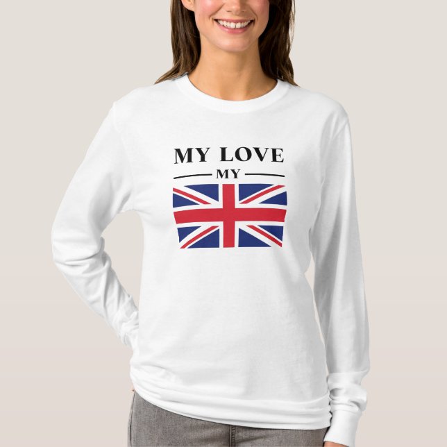 My Love UK Drapeau graphique T-shirt (Devant)