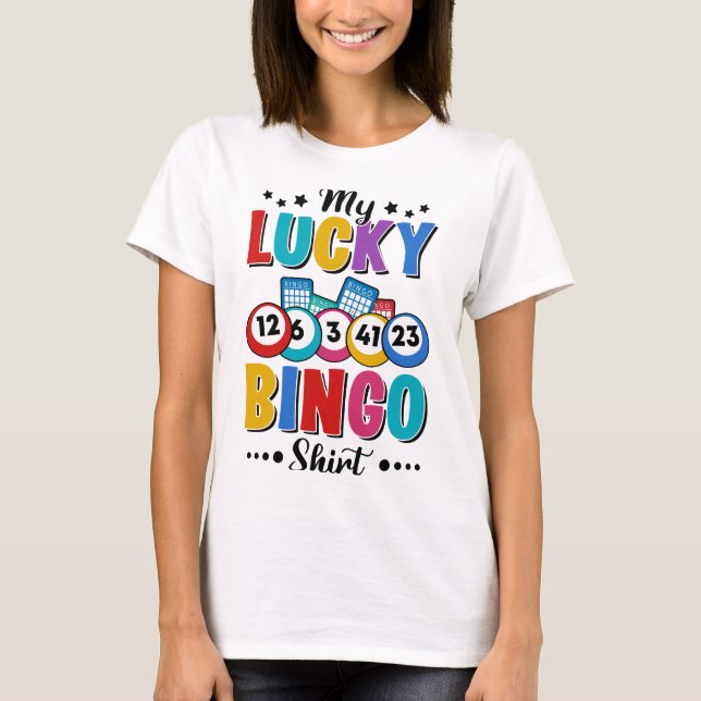 My Lucky Bingo Shirt Bingo Lover Gambler Gambling (Vorderseite)