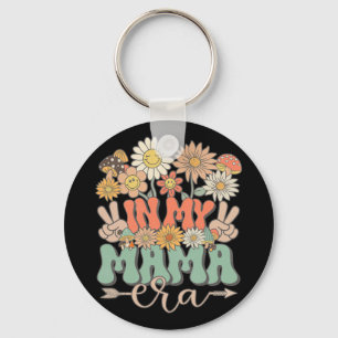 My Mama Era Floral Hippie Groovy Retro Daisy Mothe Schlüsselanhänger