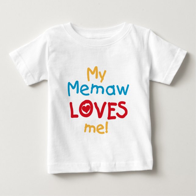 My Memaw Loves Me T-shirts et cadeaux (Devant)