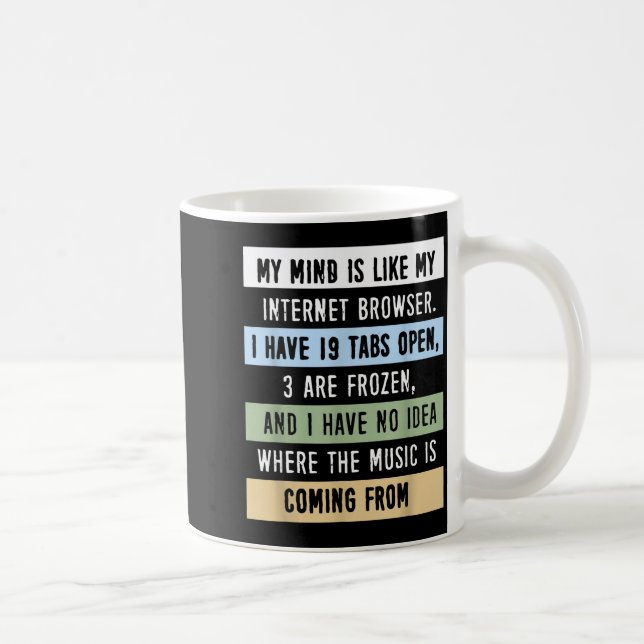 My Mind Is Like A Internet Browser  Kaffeetasse (Rechts)