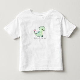 My Mom, My First Love Cute Dino Shirt for Kids