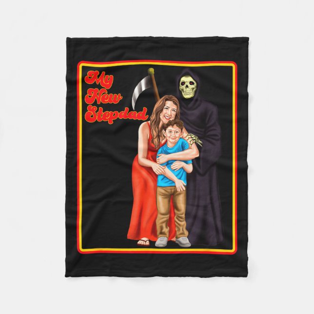 My New Stepdad Ironic Shirts - Funny Ironic Meme  Fleecedecke (Vorderseite)