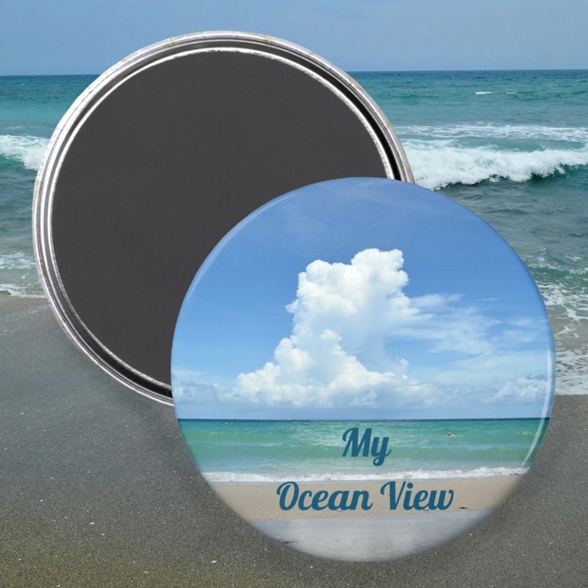 My Ocean View Beach individuell anpassbar Magnet (Von Creator hochgeladen)