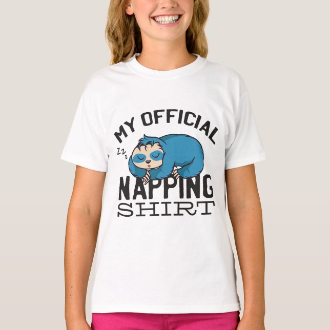 My official napping shirt - Lazy sleeping Sloth (Vorderseite)