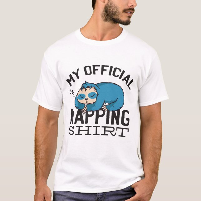 My official napping shirt - Lazy sleeping Sloth (Vorderseite)