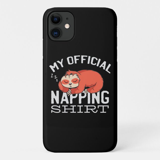 My official napping shirt Sloth Case-Mate iPhone Hülle (Rückseite)