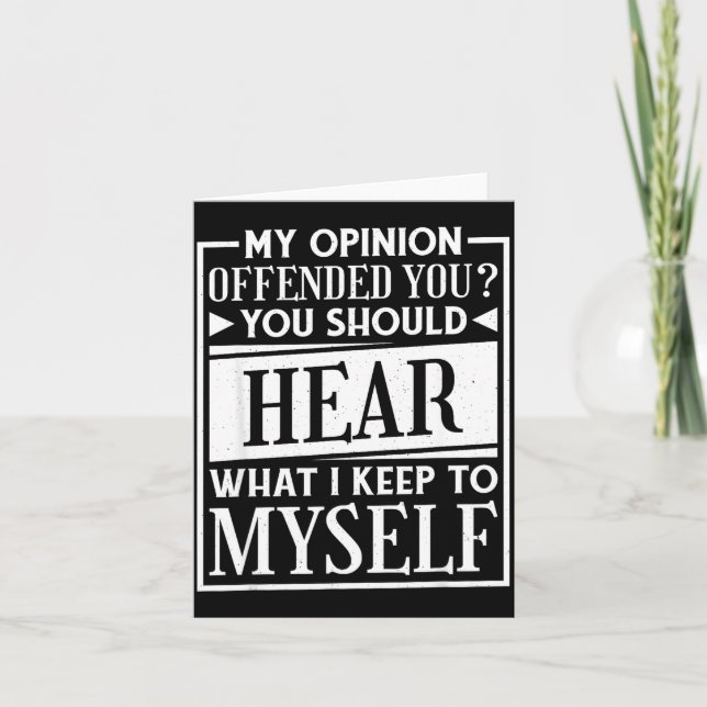 My Onion Offended You Funny Sarcastic Humor  Karte (Vorderseite)