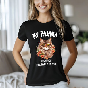 My Pajama Maine Coon Floral T-Shirt