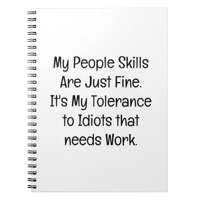 My People Skills Are Just Fine Notizblock (Vorderseite)