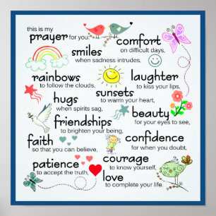 My Prayer For You Classic Blue   Poster