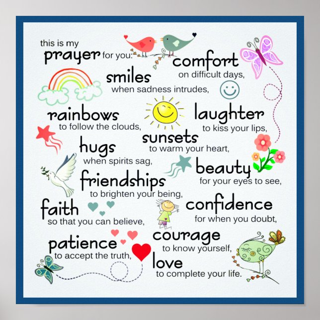 My Prayer For You Classic Blue | Poster (Vorne)