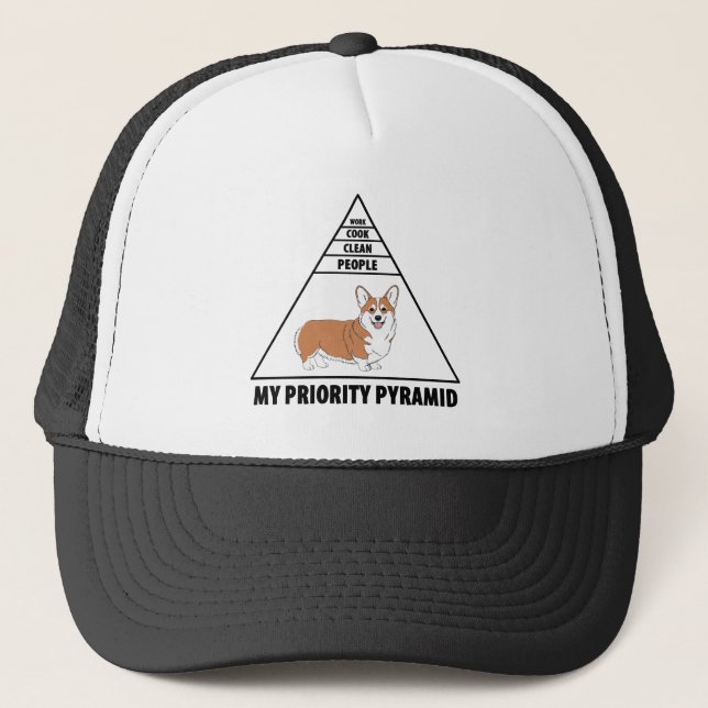 My Priority Pyramid Corgi Truckerkappe (Vorderseite)