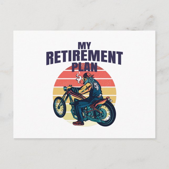 My retirement plan motorcycling postkarte (Vorderseite)