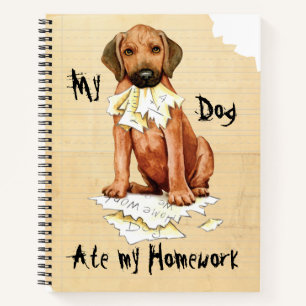 My Rhodesian Ridgeback Ate My Hausaufgaben Noteboo Notizbuch