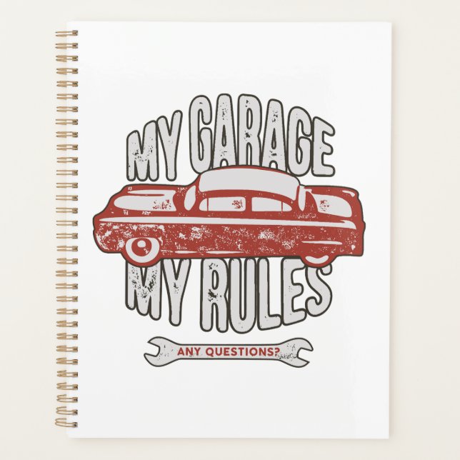 My Rules Classic Red Car Retro Mechanic (Devant)