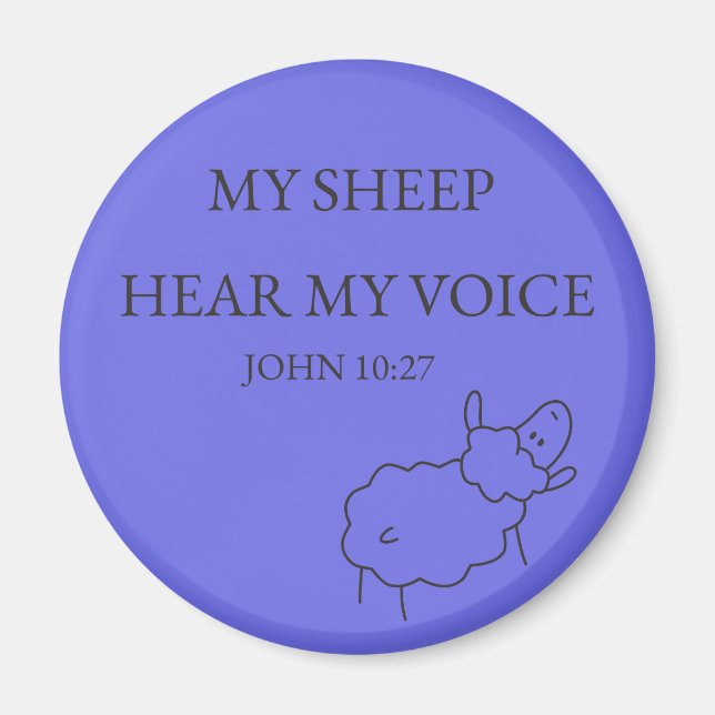 My Sheep Hear My Voice Scripture Magnet (Vorne)