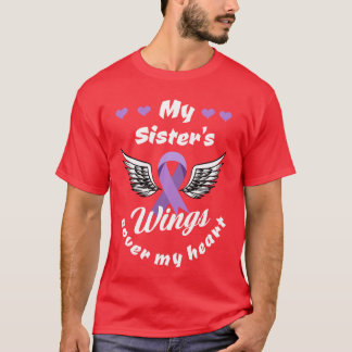 My Sisters Wings Cover My Heart Overdose Awareness T-Shirt