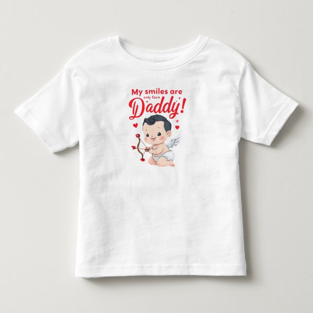 My Smiles Are Only for Daddy Baby Valentine tshirt (Vorderseite)