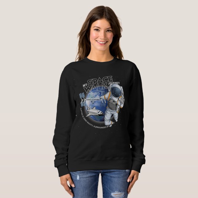 My spacewalk Journey (Dark mode) | Women Sweatshirt (Vorne ganz)