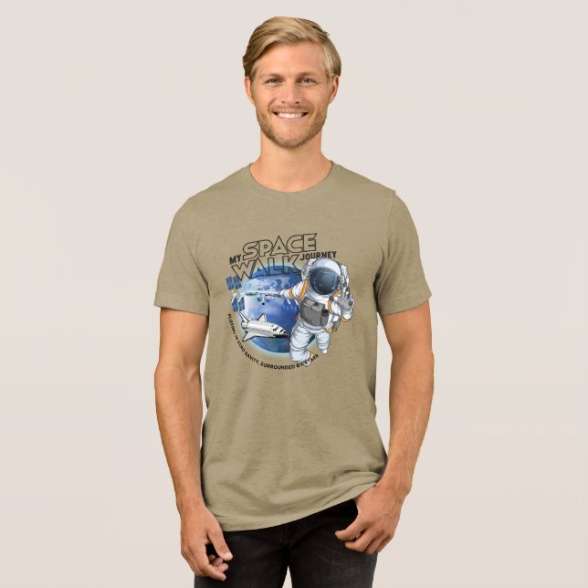 My spacewalk Journey | Men  Tri-Blend Shirt (Vorderseite voll)